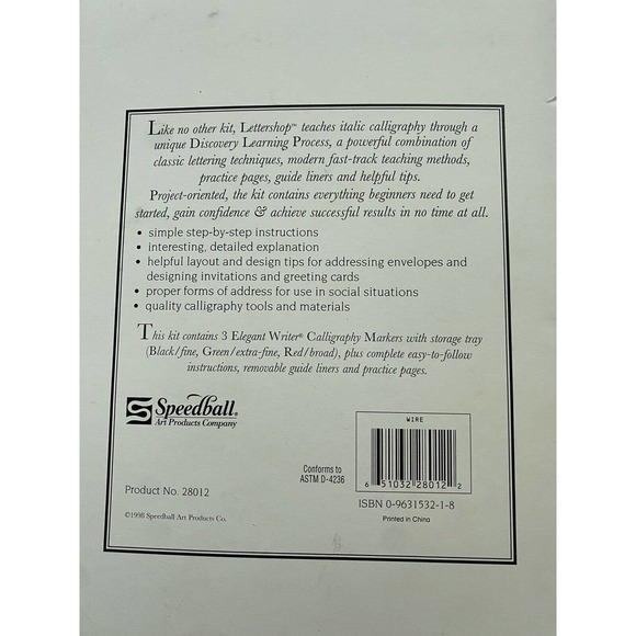 New LOT The Lettershop Calligraphy Project Kit Deluxe Edition Speedball + 6 Pens - Picture 4 of 4